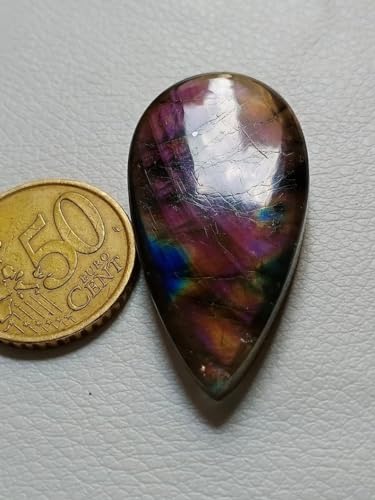 Cabochon labradorite violette pour fabriquer un collier artisanal fait main