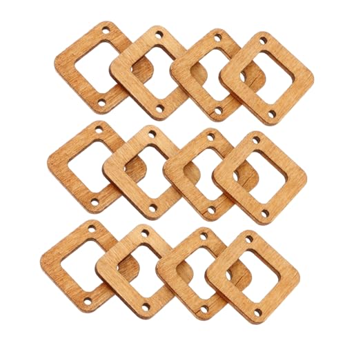 Gogogmee 50 Stück Holzohrring Rohlinge Natürliche Leichte Holzschmuckteile mit Doppelbohrung Präzise Geschnittene DIY Ohrstecker Zubehör für Individuelles Basteln und Schmuckherstellung