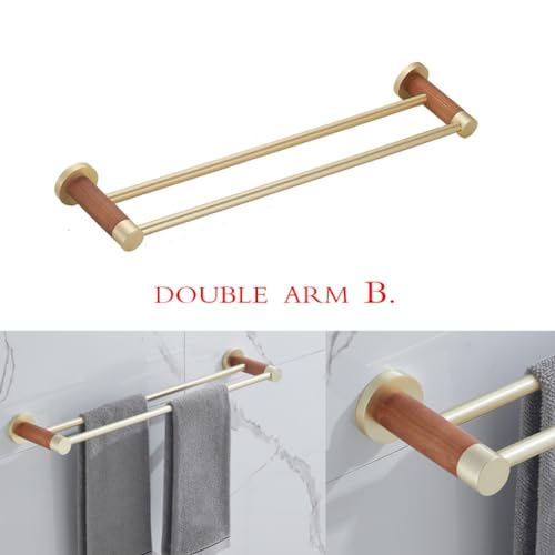 Porte-serviettes mural double en laiton pour optimiser le séchage - 3