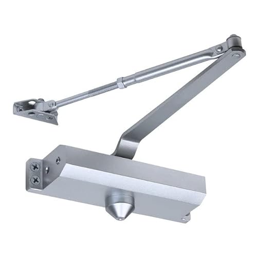 Automatic Door Closer Adjustable Size 4 Closers Commercial Grade 3 Spring Hydraulic Door Slam Preventer Auto Door-Closer, Easy Installation & Instructions Silver #TOP28
