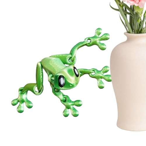 Rana Impresa en 3D | Animales Magnéticos Posables para | Decoración Hogar para Adultos Y Niños | Regalo para Casa Fiestas Vacaciones