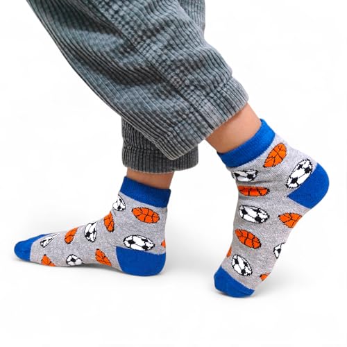 Image of Kid's Socks for Boys and Girls - Made with Soft & Breathable Cotton with Antibacterial Wash, Pack Of 5, Suitable for all day long use