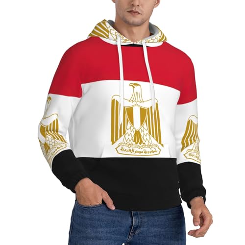 Sweat à capuche Égypte homme pour éviter le coup de froid quotidien grâce au cordon ajustable