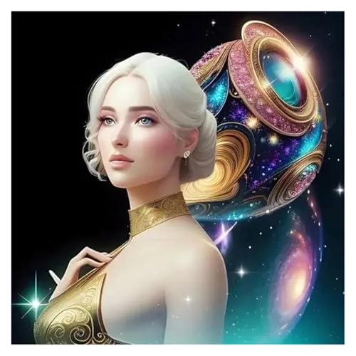 Tableau moderne jeu fantastique 50x70cm affiche magicienne - 2