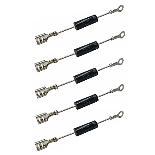 5PCS CL01-12 Microwave Diode High Voltage Diode Compatible for LG 6021W3B001V 6851W1A002E Whirlpool W10492278 FRIGIDAIRE and Electrolux 5304467670 and Others