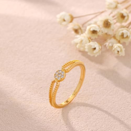 Bague empilable pavée argent bijoux faits à la main quotidiens