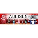 Sing Movie - 8.5'x30' Personalized Name Poster, Customize With Your Child's Name, Birthday Party Banner