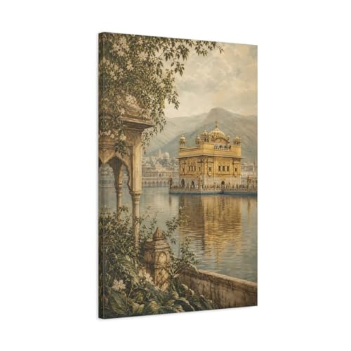 Toile nature sage et taupe 50x75 cm pour briser la monotonie d'un mur blanc de salon classique