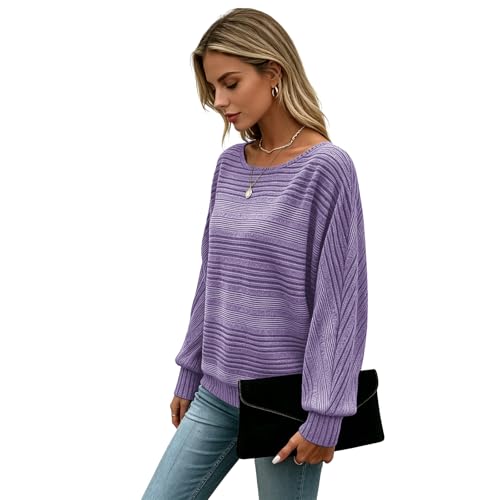 Image of Women's Batwing Tunic Tops, Long Sleeve Shirts Blouses, Business Casual Sweater for Office Work