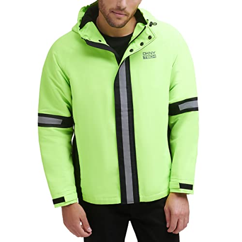 Image of DKNY mens Dkny Men's Taslan Performance Hoody With Reflective Detail