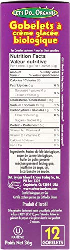 Lets Do Organic Ice Cream Cones 12 Count, 1.2 Oz #TOP5