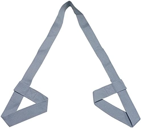 Tenalleys 1Pcs Grey Adjustable Yoga Mat Strap Multi-Purpose Straps Easy-Cinch Yoga Mat Sling for Carrying Training Equipment, 62inch (Yoga Mat Not Included)