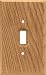 Brainerd 64672 Wood Square Single Toggle Switch Wall Plate / Switch Plate / Cover, Medium Oak