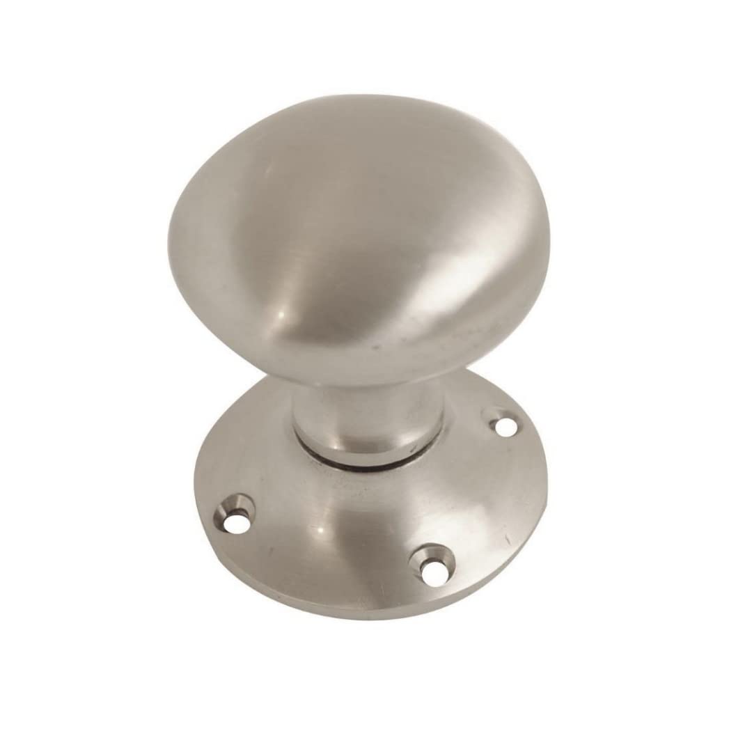 VIBE Rim Knob Set on Satin Nickel Door Handle Knob on Satin Nickel for Internal Doors
