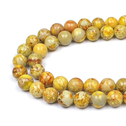 MJDCB 8mm Yellow Imperial Jasper...