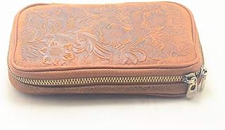 JJNUSA Leather Notebook for Writing Vintage Rocketbook Mini Leather Travel Journal Cover for Leuchtturm 1917 A6 Field Notes Moleskine Cahier for Jottbook Pouch Zipper Wallet Bag