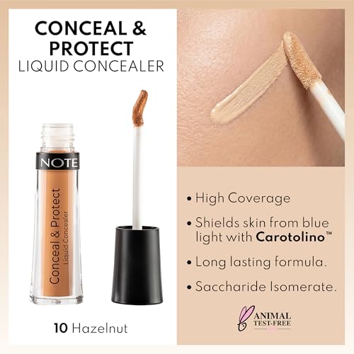 Image of Cosmetic Note - Anti-Concealer - Foundation - Imperfection Make-Up - Anti-Stain Controuring Make-Up Concealer - 4.5 ml - Paraben-Free (10 Hazelnut)