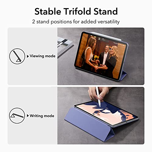 Image of ESR for iPad Pro 12.9 inch Cover (2022 /2021 /2020, 6th /5th /4th Generation), iPad Air 13 inch Case 2025 /2024, Convenient Magnetic Attachment, 2-Way Stand, Rebound Magnetic Case, Lavender