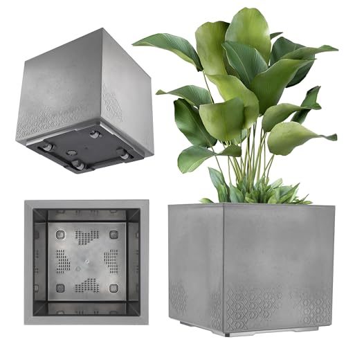 KADAX Pflanzkübel aus Kunststoff, 39x39cm, 7 Farben, quadratischer...