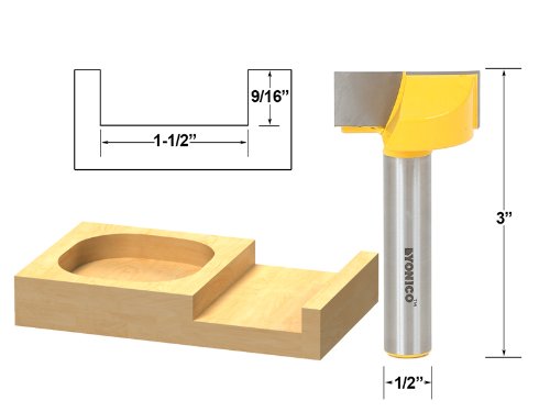Yonico 14976 1-1/2-Inch Diameter Bottom Cleaning Router Bit 1/2-Inch Shank #TOP1