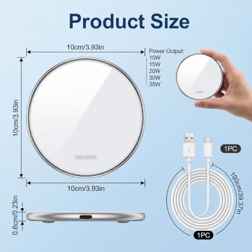 35W Chargeur Induction sans Fil Rapide Wireless Charger Fin pour Téléphones – vue 2