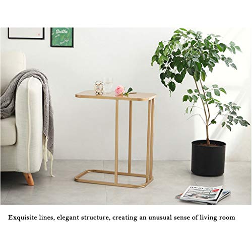 Table basse canapé amovible avec plateau portable aspect marbre chic - 3