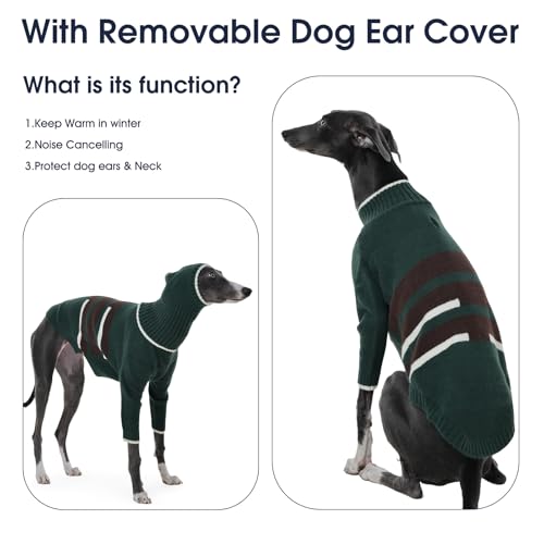 Pull lévrier confortable extensible IECOii vert à capuche amovible M - 3