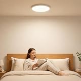 LQWELL® Lampa sufitowa LED, IP44 wodoodporna lampa łazienkowa okrągła płaska 36W 6000K 4320LM nowoczesna prosta lampa cienka do salonu sypialni kuchni biura, 400 * 24mm