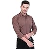Sparrow Outfit Men’s Cotton Blend Regular Fit Shirt | Casual Wear Formal Shirts for Men and Boys | Spread Collar Long Sleeve Button Down Shirt for Office Parties Special Occasions (Nutty Brown)