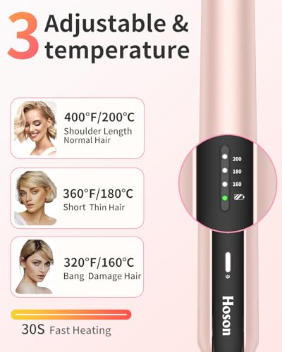 Hoson X860 Cordless Hair Straightener,Portable Mini Flat Iron Travel thumb #3