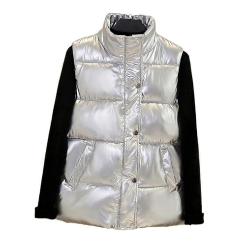 Chaqueta sin mangas plateada para esquí y escapadas de fin de semana