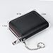 Mayski Credit Card Holder, Zipper Credit Card Wallet for Women, Small Accordion Card Cases Holder, KeyChain Wallet, Business Card Cases, Black