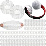 Hoteam 500 Pcs Disposable Headphone Covers, Non-Woven Sanitary Headphone Hygiene Covers for Over-Ear Headphones (8-11cm), Ideal for Gyms, Salons, Call Centers & Shared Headsets, White