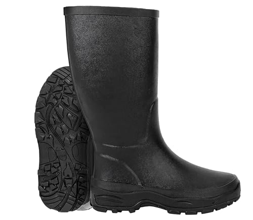 Ubon Rain Boots for Men Waterproof Rubber Boots Outdoor Work Garden Boots