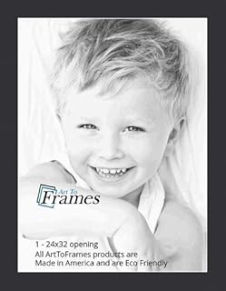 24x32 Smooth Black / Black Custom Mat for Picture Frame with 20x28 opening size (Mat Only, Frame NOT Included)