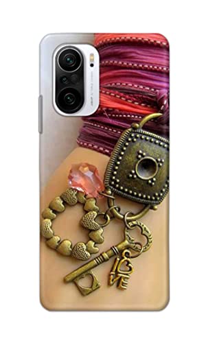 Image of Girl Hand with Keychain Hard Back Case Cover for Redmi K40 / K40 Pro / K40 Pro+ Back Cover -(J5) VNS2228