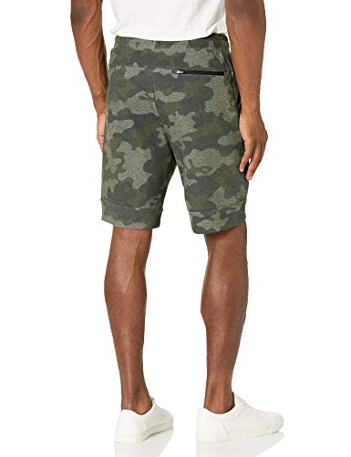 Amazon Essentials Men's 9" Tech Fleece Active Short, Dark Green, Camo, Large #TOP1