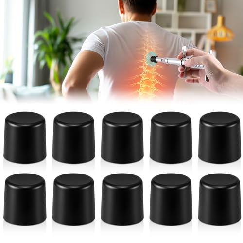 BrightRow 10 Pcs Chiropractic Adjusting Tool Rubber Tips (Black)