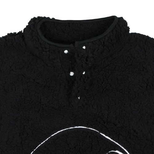 Mad Engine Nightmare Before Christmas Men's Pullover Sweater Jack Skellington Adult 1/4 Snap Fuzzy Jacket4