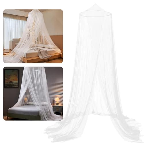 FOYIOLRU Moustiquaire pour lit Double ou Simple, moustiquaire de Voyage, moustiquaire à Mailles Fines pour l'intérieur et l'extérieur