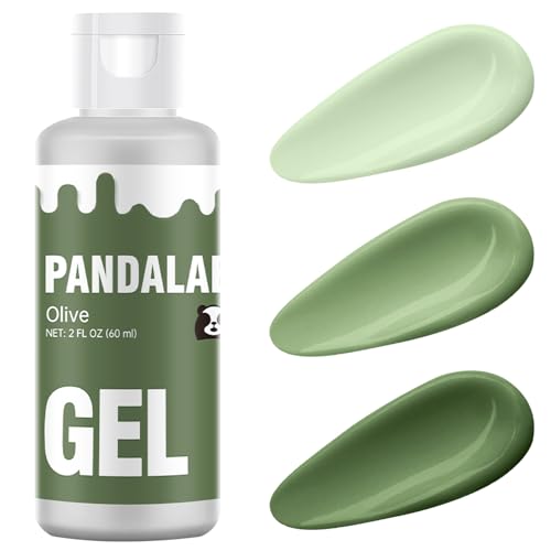 Olive Gel Food Coloring - Pandalab 2 Ounce High Concentrated Food Dye for Baking, Cake, Cookie, Fondant, Icing, Easter Egg, Macaron, DIY Slime (60ml)