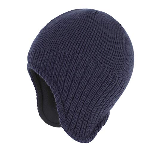 Image of Connectyle Mens Warm Winter Hats Fleece Lined Earflap Hat Daily Beanie Watch Cap