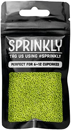 SPRINKLY - Matt Sugar Strands - Red, White & Light Green - 175ml/6oz Pot