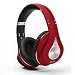 Bluetooth Headphones - August EP640 - Wireless Over Ear Headphones with aptX/NFC/3.5mm Audio In/Headset Microphone - Red