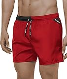 Replay Herren LM1064.000.83218 Badehose, Rot (Red 555), L