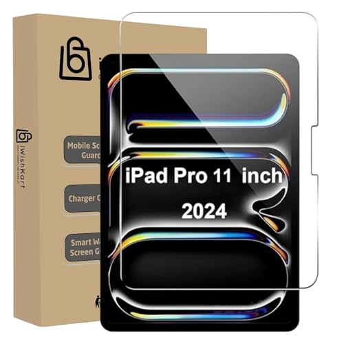 Image of compatible with Apple iPad Pro M4 (2024) 11 Inch Tempered Glass Screen Protector Guard Full Screen Coverage Edge to Edge with Easy Installation kit | Anti-Scratch & Smudge Proof | 11 Inch