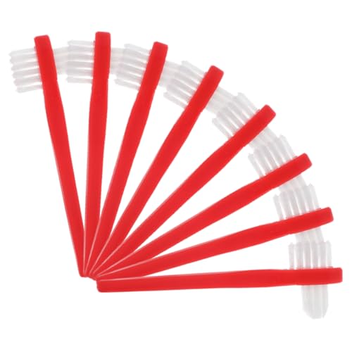Beatifufu Othbrush for Dentures Soft Bristles 8pcs Double Head Brush Cleaner Toothbrush Oral