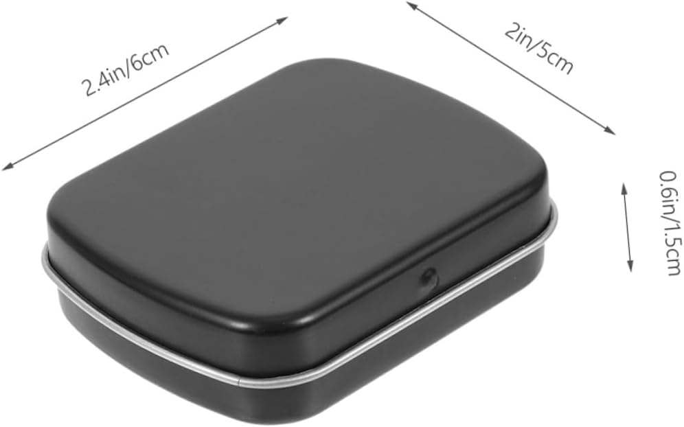 DIYEAH 5pcs Mini Iron Candy Tin Box Divided Snack Box Jewelry Organizer Small Metal Container for Portable Storage image 2