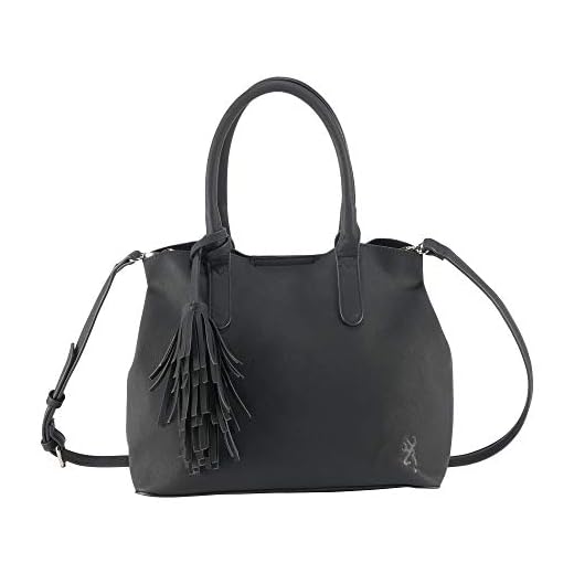 Browning Concealed Carry Purse, Premium Holstered Handbag with Safety Locking Option, Miranda (Black)