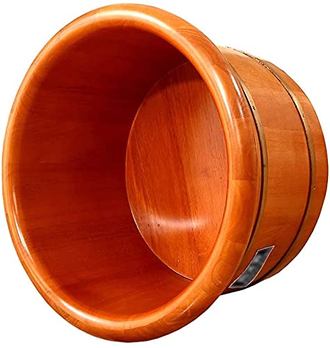 Balde para baño de pies de madera de roble 41x31x26 cm miniatura 2